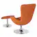 Alt View 12. Alamont Home - Egg Contemporary Fabric Chair and Ottoman Set - Orange Fabric.