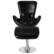 Alt View 11. Alamont Home - Egg Contemporary Leather/Faux Leather Chair and Ottoman Set - Black LeatherSoft.