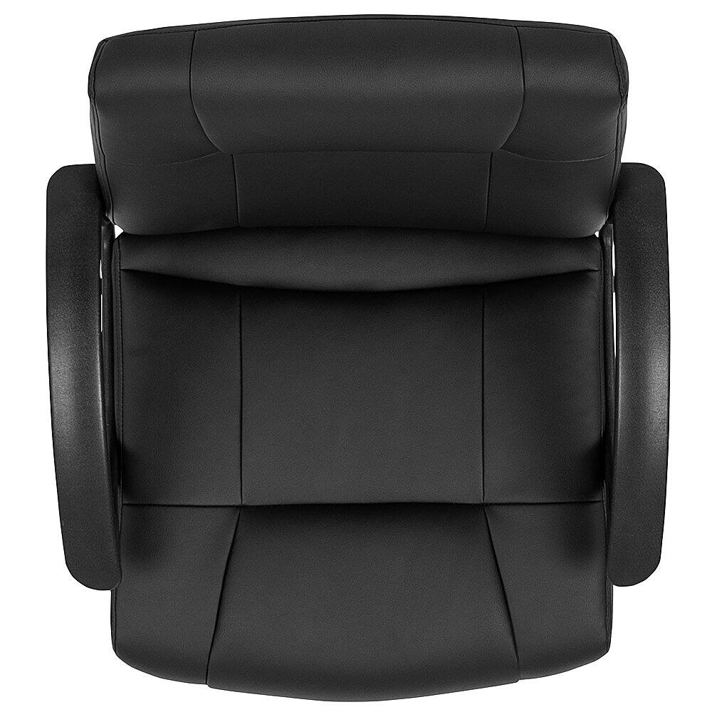 Product Dimensions:
Static Weight Capacity: 250 lbs.
Seat Depth: 17.5in
Seat Height: 6.5in
Seat Back Height: 18.5in
Seat Back Angle: 14in
Seat Back Lumbar Support: 17.5 - 21.5in
Seat Cushion Thickness: 33.5in
Armrest Height: 3.5in
Armrest Length: 3.5in
Armrest Width: 3.5in
Armrest Material: Leather