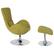 Alt View 13. Alamont Home - Egg Contemporary Fabric Chair and Ottoman Set - Green Fabric.