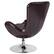 Alt View 11. Alamont Home - Egg Contemporary Leather/Faux Leather Accent Chair - Upholstered - Brown LeatherSoft.