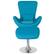 Alt View 11. Alamont Home - Egg Contemporary Fabric Chair and Ottoman Set - Aqua Fabric.