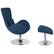 Alt View 13. Alamont Home - Egg Contemporary Fabric Chair and Ottoman Set - Blue Fabric.