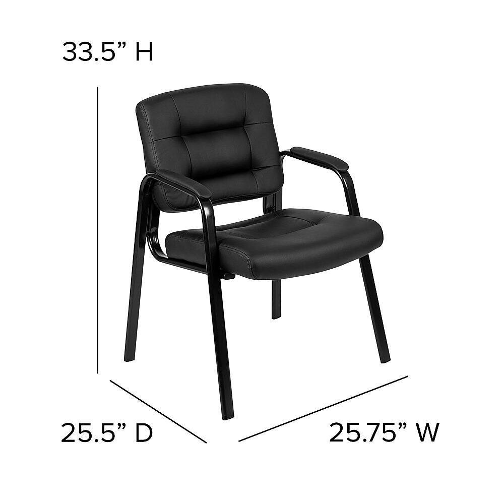 Alt View 13. Alamont Home - Darwin  Contemporary Leather/Faux Leather Side Chair - Unupholstered - Black.