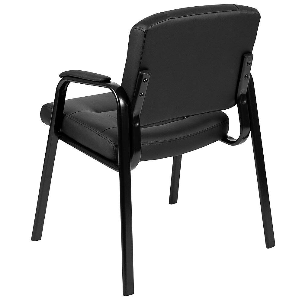 Alt View 14. Alamont Home - Darwin  Contemporary Leather/Faux Leather Side Chair - Unupholstered - Black.