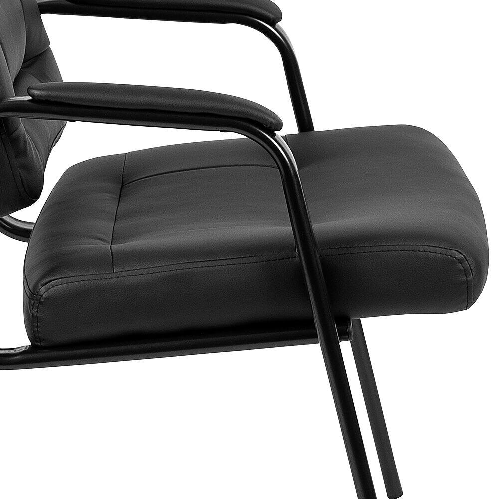 Alt View 15. Alamont Home - Darwin  Contemporary Leather/Faux Leather Side Chair - Unupholstered - Black.