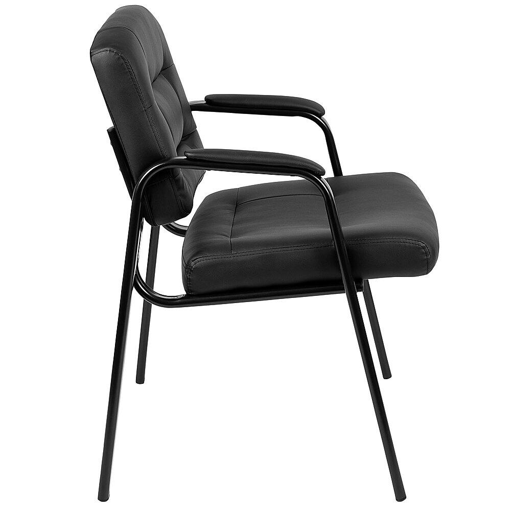 Alt View 16. Alamont Home - Darwin  Contemporary Leather/Faux Leather Side Chair - Unupholstered - Black.