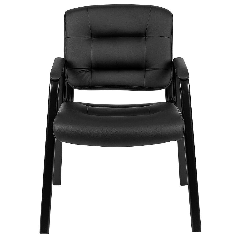 Alt View 11. Alamont Home - Darwin  Contemporary Leather/Faux Leather Side Chair - Unupholstered - Black.