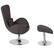 Alt View 13. Alamont Home - Egg Contemporary Fabric Chair and Ottoman Set - Dark Gray Fabric.