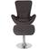 Alt View 11. Alamont Home - Egg Contemporary Fabric Chair and Ottoman Set - Dark Gray Fabric.
