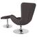Alt View 12. Alamont Home - Egg Contemporary Fabric Chair and Ottoman Set - Dark Gray Fabric.