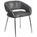 Front. Alamont Home - Fusion Contemporary Leather/Faux Leather Side Chair - Upholstered - Gray.