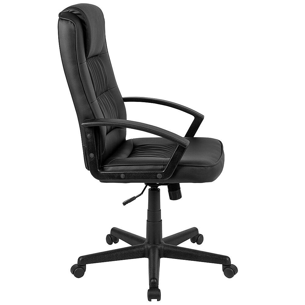 Alt View 16. Alamont Home - Biscayne Contemporary Leather/Faux Leather Swivel Office Chair - Black.