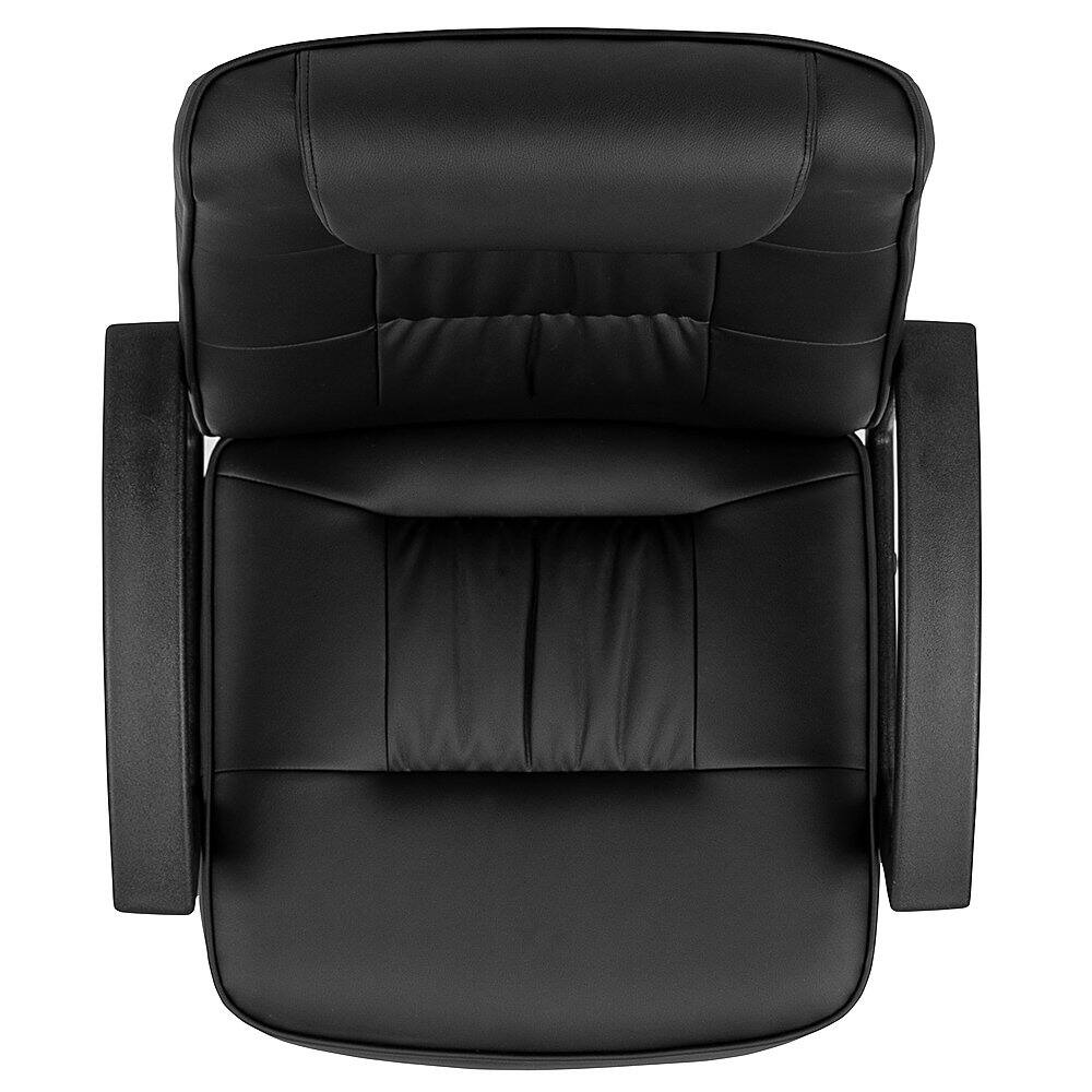 Alt View 17. Alamont Home - Biscayne Contemporary Leather/Faux Leather Swivel Office Chair - Black.