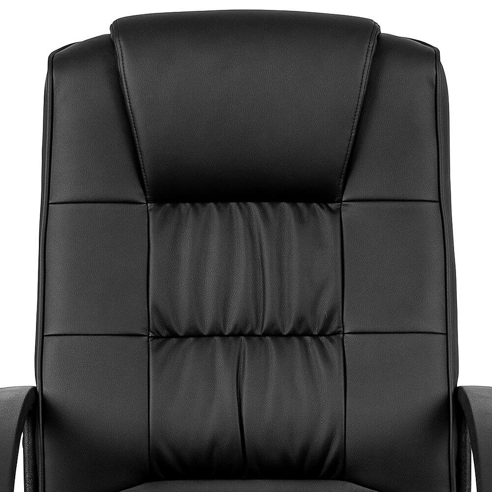 Alt View 19. Alamont Home - Biscayne Contemporary Leather/Faux Leather Swivel Office Chair - Black.