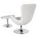 Alt View 12. Alamont Home - Egg Contemporary Leather/Faux Leather Chair and Ottoman Set - White LeatherSoft.