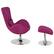 Alt View 13. Alamont Home - Egg Contemporary Fabric Chair and Ottoman Set - Magenta Fabric.