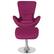 Alt View 11. Alamont Home - Egg Contemporary Fabric Chair and Ottoman Set - Magenta Fabric.