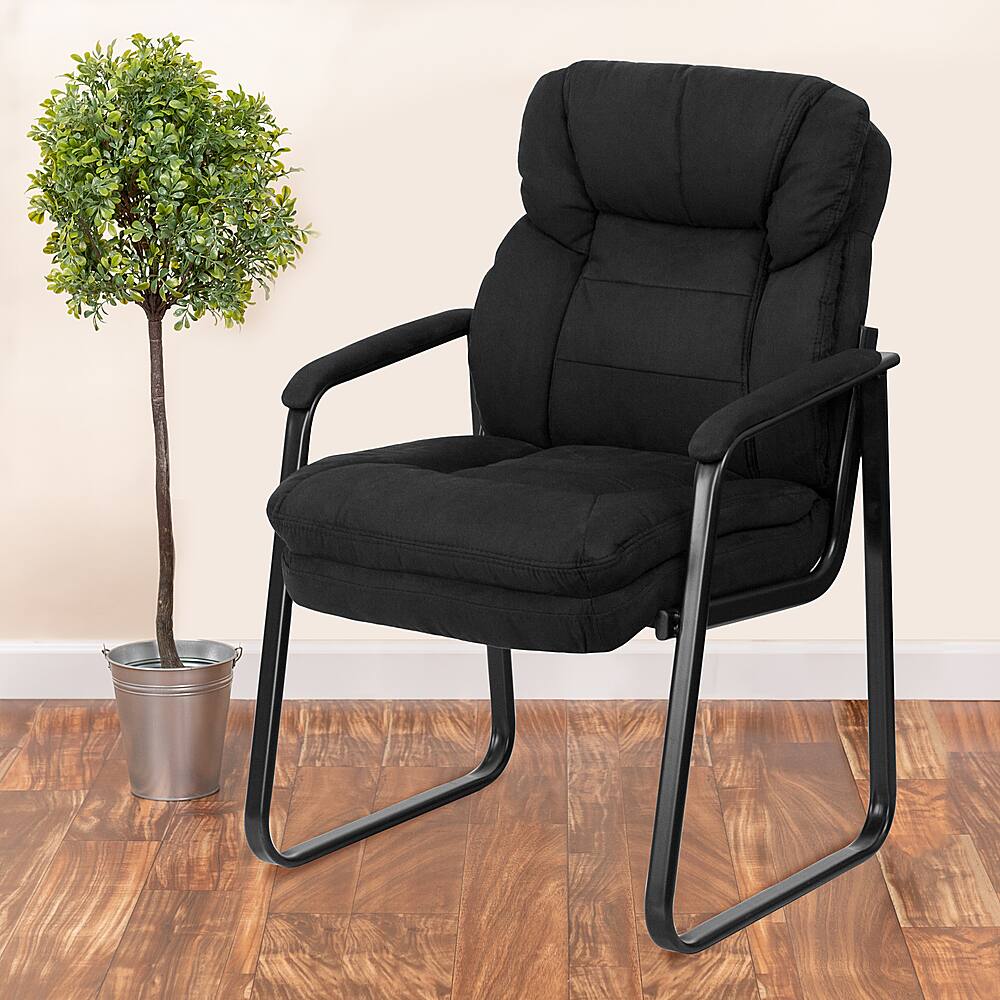 Alt View 12. Alamont Home - Isla Contemporary Fabric Side Chair - Upholstered - Black Microfiber.
