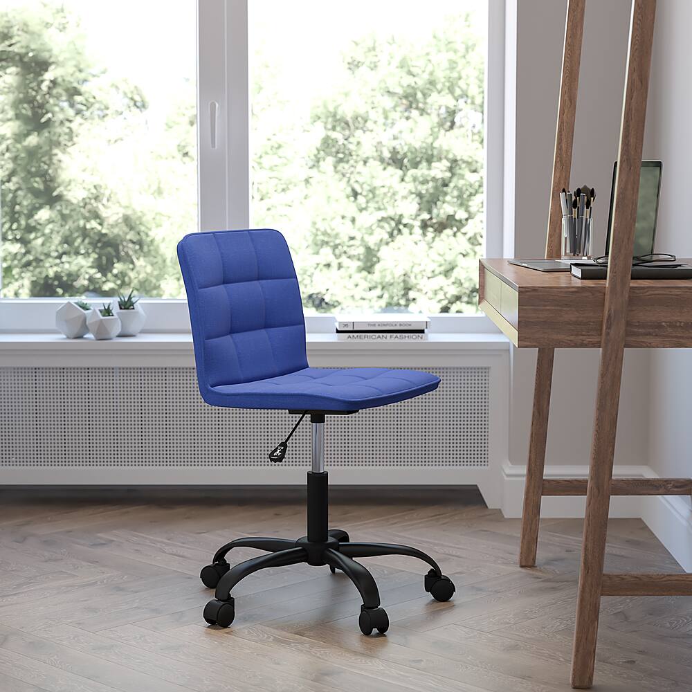 Alt View 12. Alamont Home - Sorrento Contemporary Fabric Swivel Office Chair - Blue Fabric.