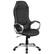 Front. Alamont Home - Contemporary Vinyl Executive Swivel Office Chair - Black Vinyl.
