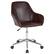 Front. Alamont Home - Cortana Contemporary Leather/Faux Leather Swivel Office Chair - Brown LeatherSoft.