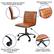 Alt View 39. Alamont Home - Alan Contemporary Vinyl Swivel Office Chair - Brown Vinyl/Black Frame.
