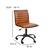 Alt View 13. Alamont Home - Alan Contemporary Vinyl Swivel Office Chair - Brown Vinyl/Black Frame.