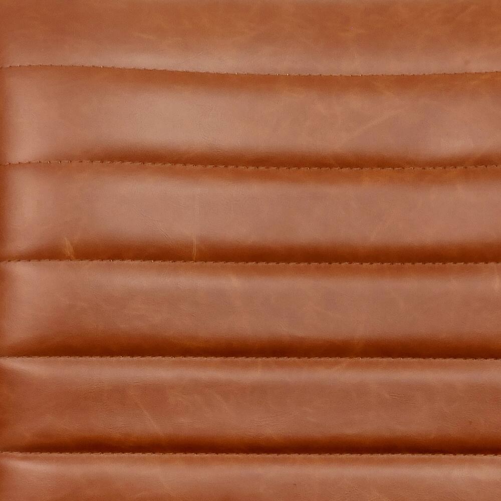 Alt View 19. Alamont Home - Alan Contemporary Vinyl Swivel Office Chair - Brown Vinyl/Black Frame.