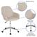 Alt View 40. Alamont Home - Cortana Contemporary Fabric Swivel Office Chair - Beige Fabric.