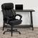 Alt View 12. Alamont Home - Iris Contemporary Leather/Faux Leather Executive Swivel Office Chair - Black.