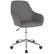 Front. Alamont Home - Cortana Contemporary Leather/Faux Leather Swivel Office Chair - Gray LeatherSoft.