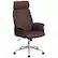 Front. Alamont Home - Contemporary Fabric Executive Swivel Office Chair - Brown.