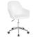 Front. Alamont Home - Cortana Contemporary Leather/Faux Leather Swivel Office Chair - White LeatherSoft.