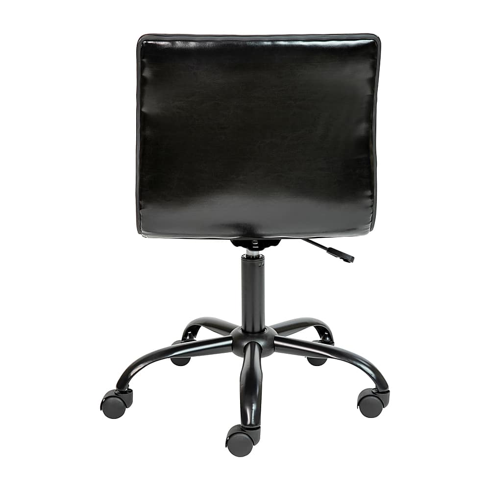Alt View 14. Alamont Home - Alan Contemporary Vinyl Swivel Office Chair - Black Vinyl/Black Frame.