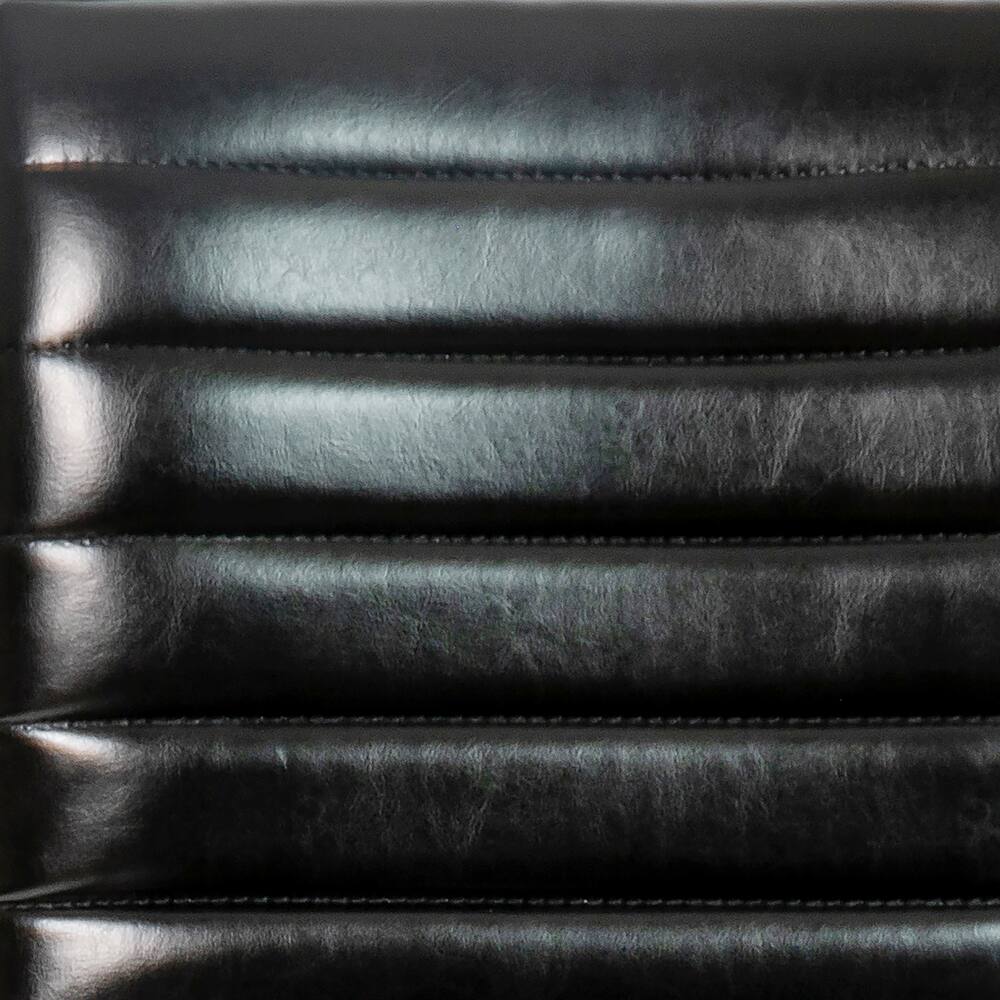 Alt View 19. Alamont Home - Alan Contemporary Vinyl Swivel Office Chair - Black Vinyl/Black Frame.