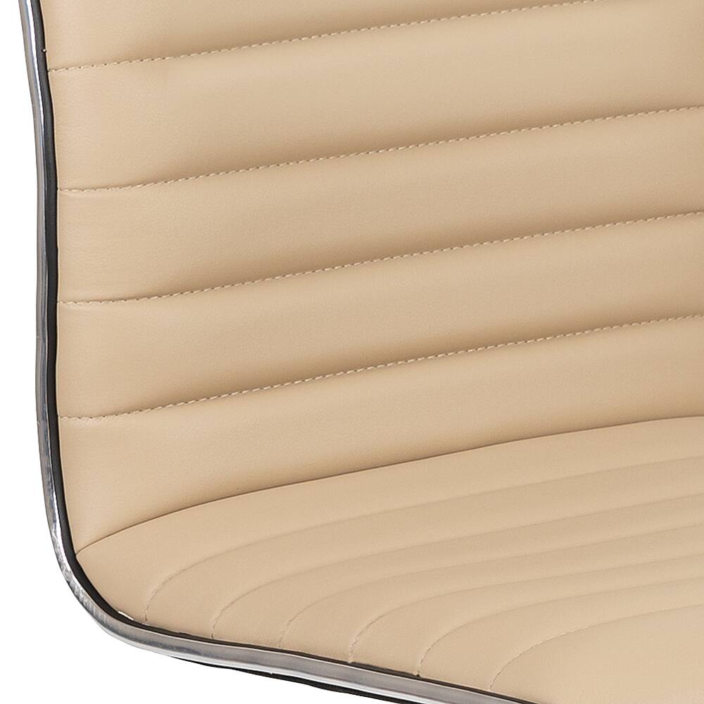 Alt View 15. Alamont Home - Alan Contemporary Vinyl Swivel Office Chair - Tan Vinyl/Chrome Frame.
