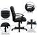 Alt View 15. Alamont Home - Lane Contemporary Leather/Faux Leather Swivel Office Chair - Black.