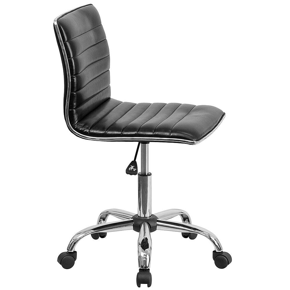 Alt View 16. Alamont Home - Alan Contemporary Vinyl Swivel Office Chair - Black Vinyl/Chrome Frame.