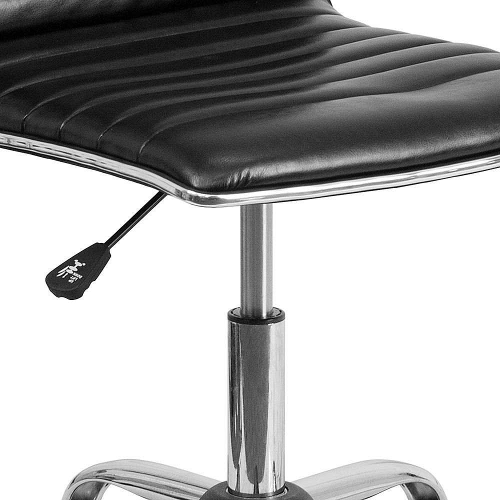 Alt View 17. Alamont Home - Alan Contemporary Vinyl Swivel Office Chair - Black Vinyl/Chrome Frame.