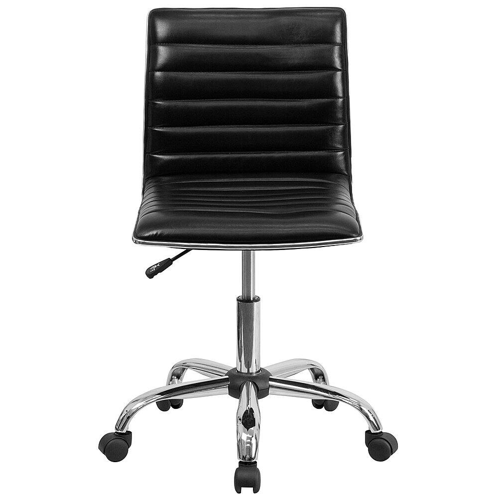 Alt View 11. Alamont Home - Alan Contemporary Vinyl Swivel Office Chair - Black Vinyl/Chrome Frame.