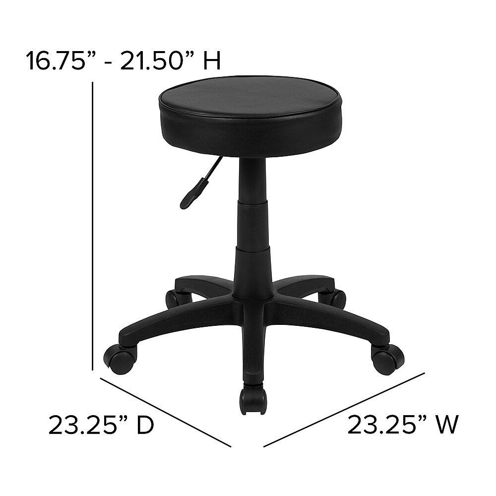 Alt View 12. Alamont Home - Baker Contemporary Leather/Faux Leather Medical Stool - Black.