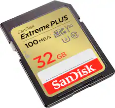 Front. SanDisk - Extreme PLUS 32GB SDHC UHS-I Memory Card.