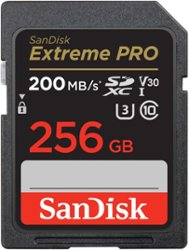 SanDisk - Extreme PRO 256GB SDXC UHS-I Memory Card - Front_Zoom