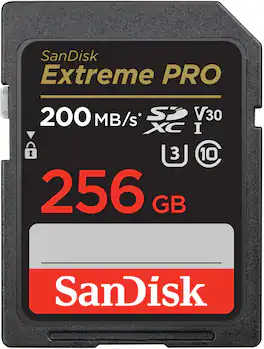 SanDisk - Extreme PRO 256GB SDXC UHS-I Memory Card