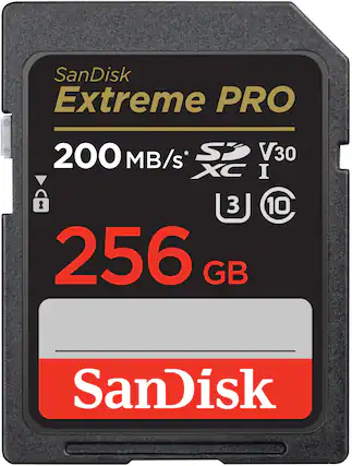Front. SanDisk - Extreme PRO 256GB SDXC UHS-I Memory Card.