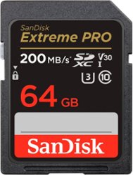 SanDisk - Extreme PRO 64GB SDXC UHS-I Memory Card - Front_Zoom
