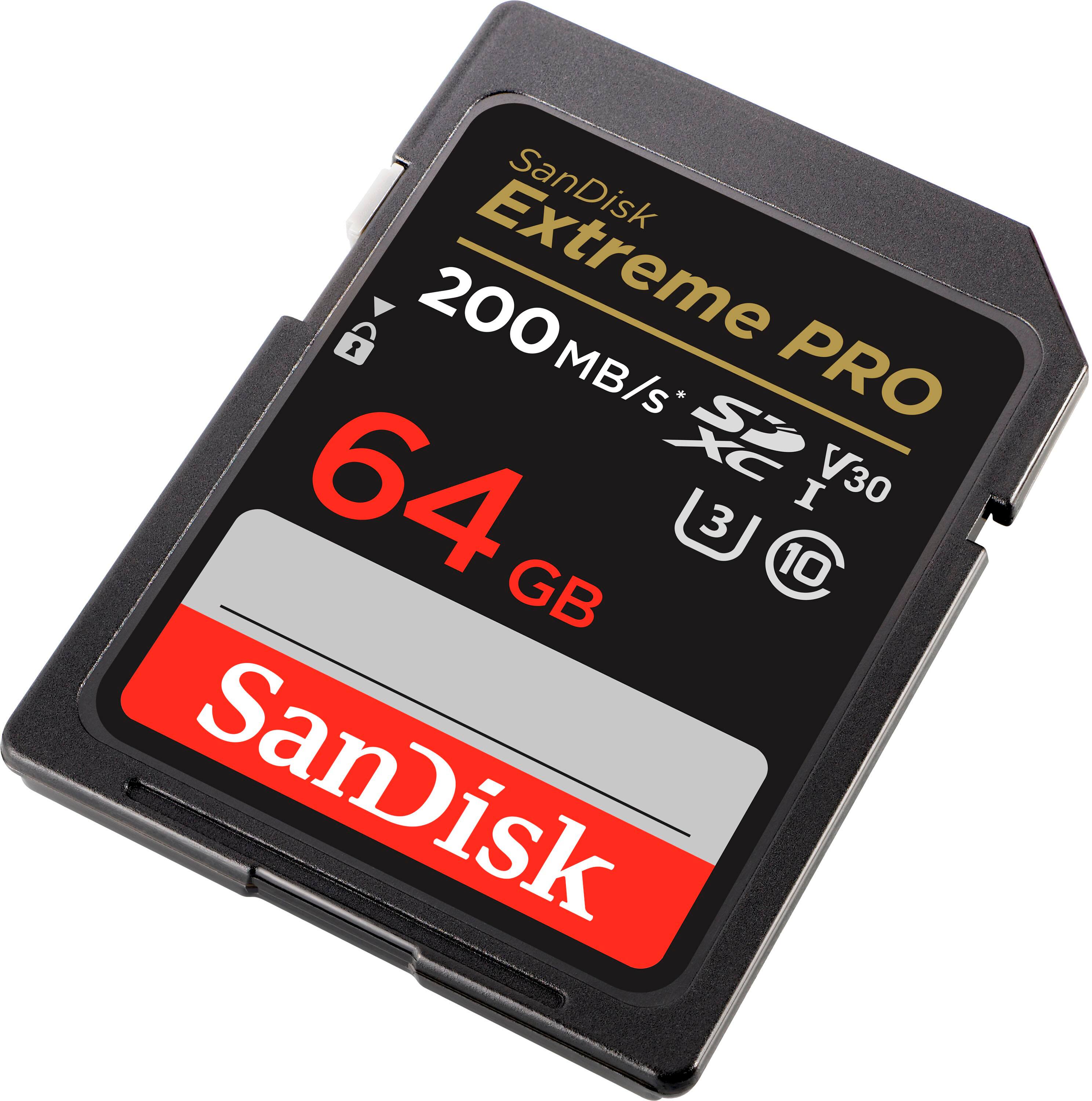Alt View 12. SanDisk - Extreme PRO 64GB SDXC UHS-I Memory Card.