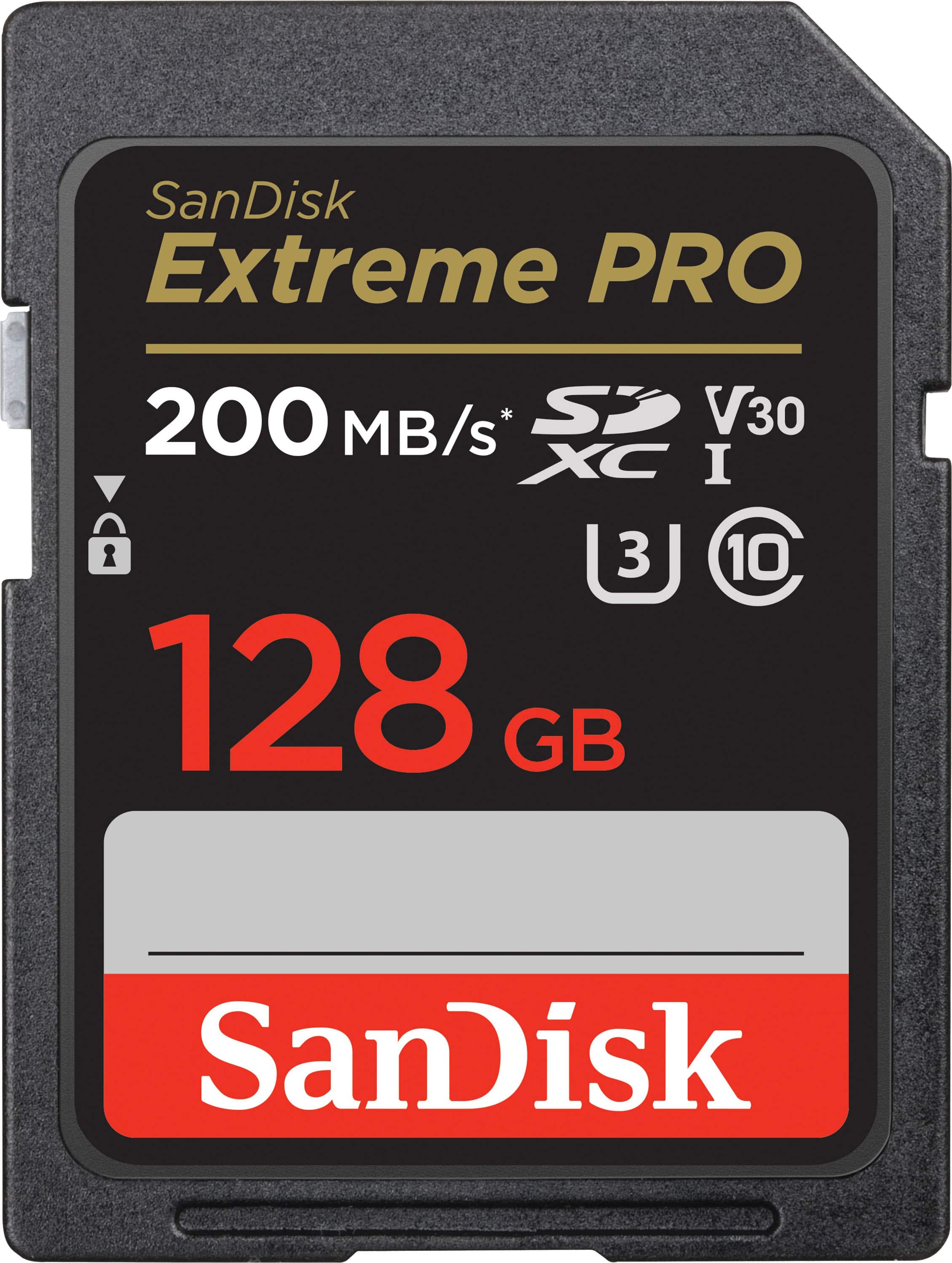 SanDisk - Extreme PRO 128GB SDXC UHS-I Memory Card - Front_Zoom