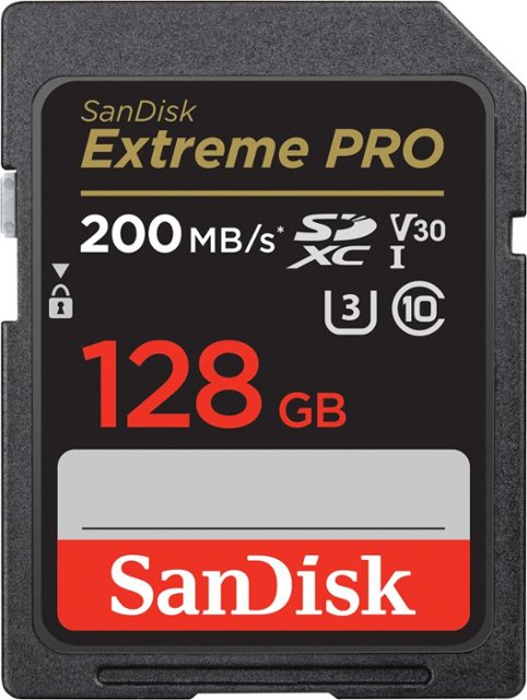 Front. SanDisk - Extreme PRO 128GB SDXC UHS-I Memory Card.